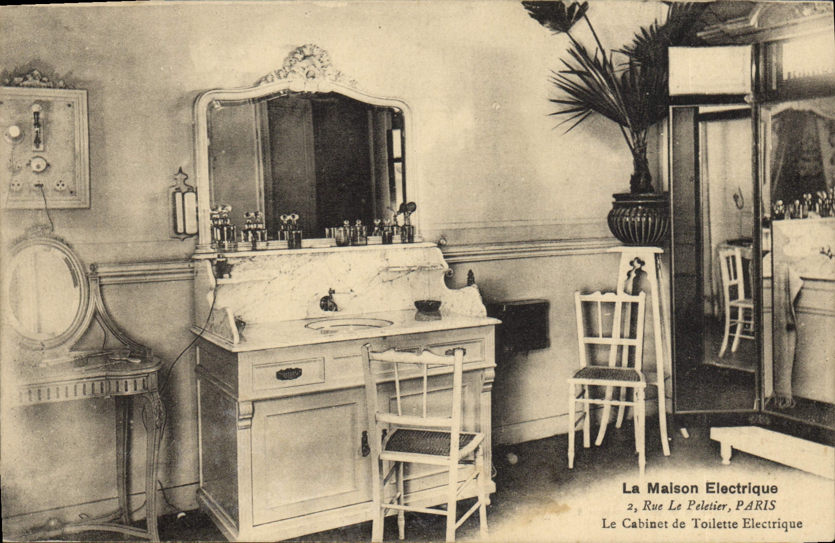 Cabinet de Toilette Électrique — La Maison Électrique — 2, Rue Le Peletier, PARIS