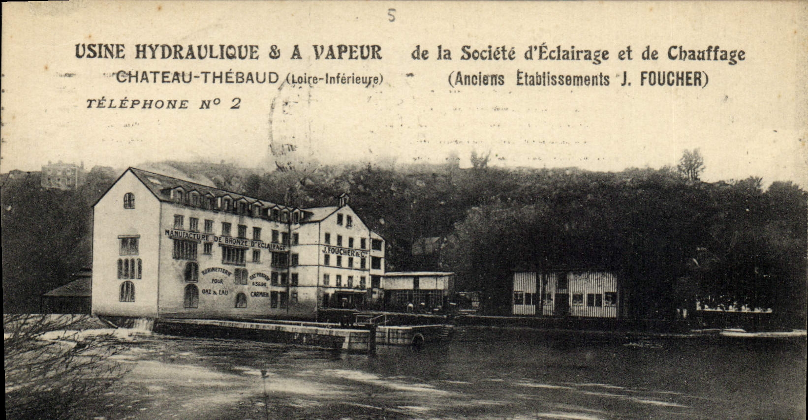 Usine hydraulique & à vapeur Château-Thébaud — Loire-Inférieure — J. FOUCHER