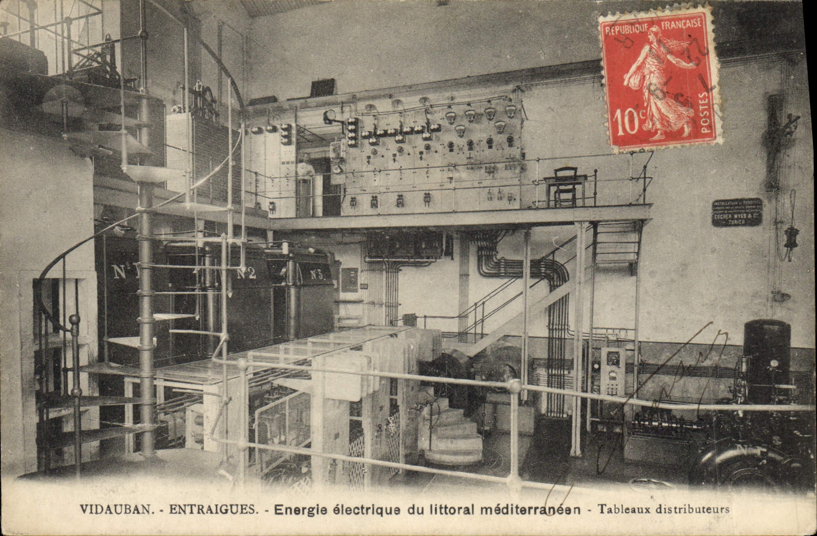 Vidauban - Entraigues - Énergie électrique du littoral méditerranéen - Tableaux distributeurs