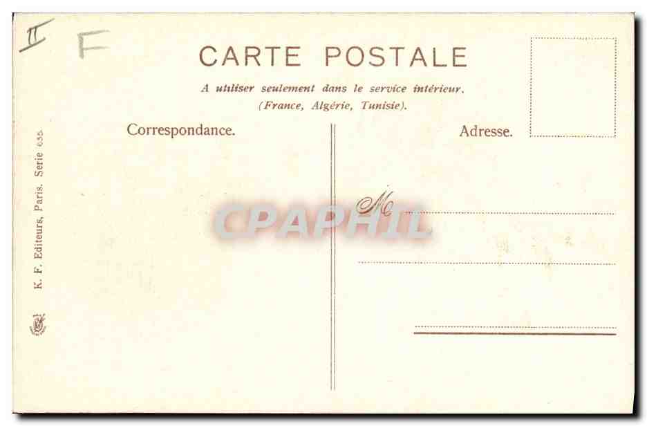 CPA Fantaisie Fleurs Violette — Rückseite