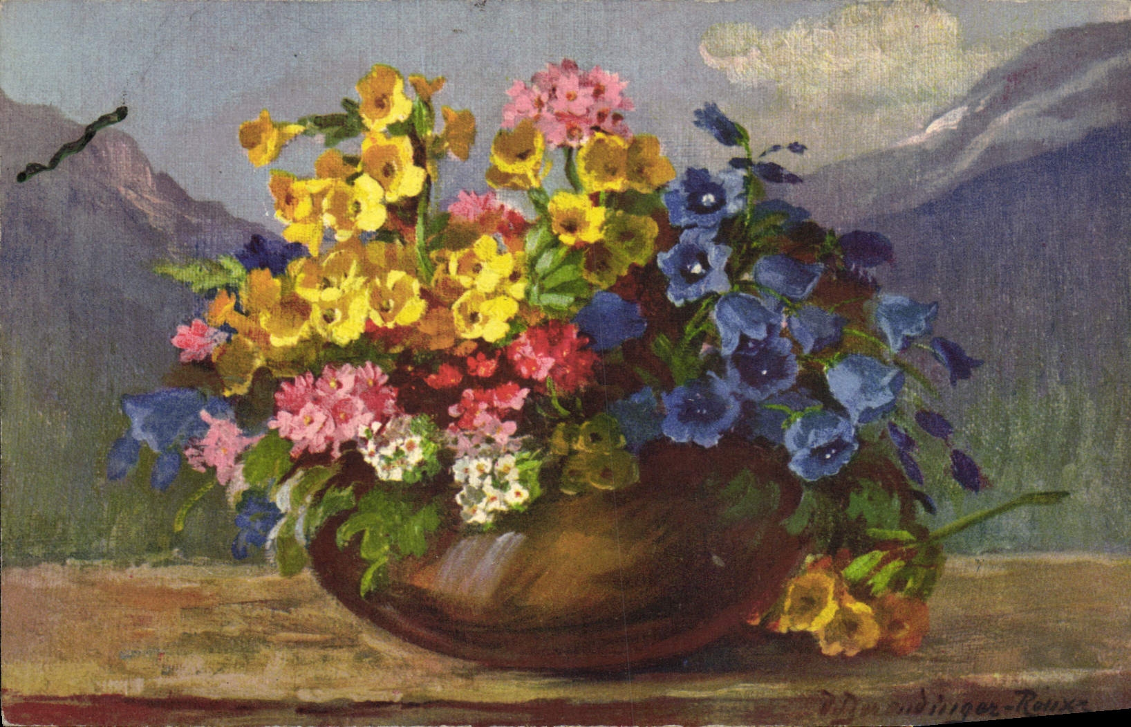 CPA Fantaisie Fleurs 