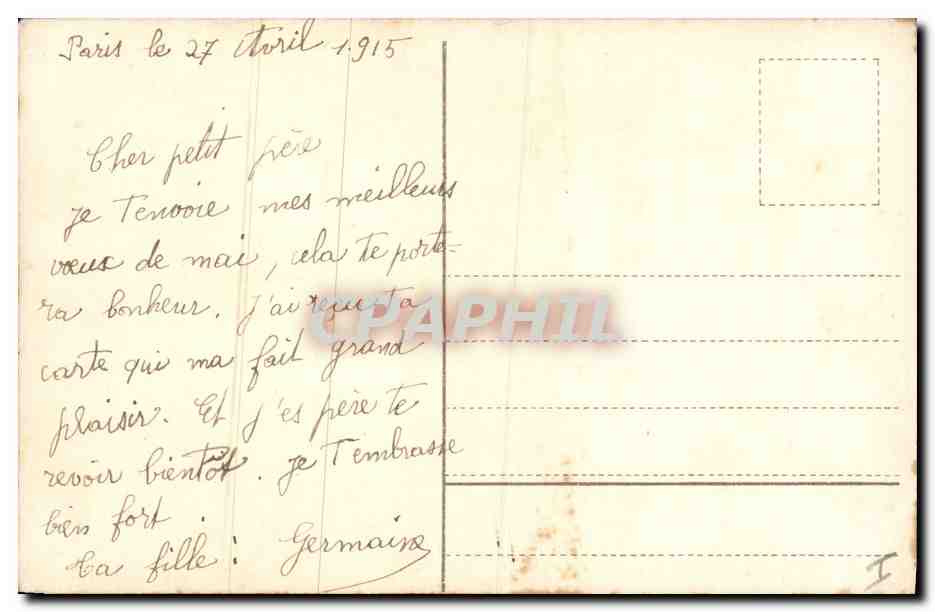 CPA Fantaisie Fleurs  — Rückseite