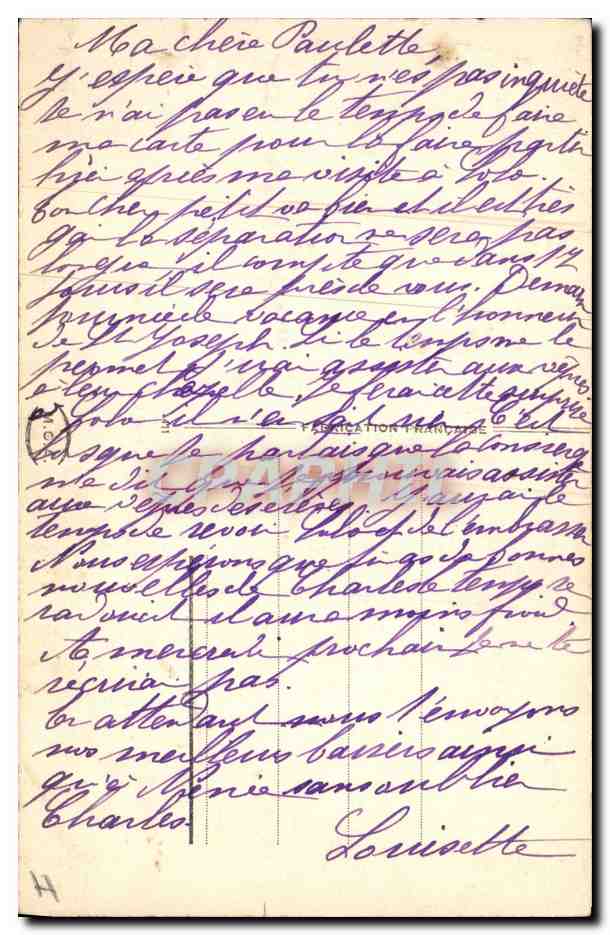 CPA Fantaisie Fleurs Muguet — Verso