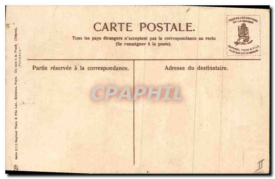 CPA Fantaisie Fleurs  — Verso