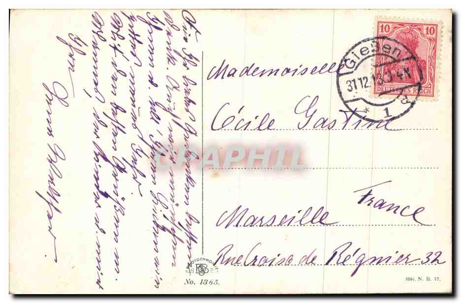 CPA Fantaisie Fleurs  — Verso