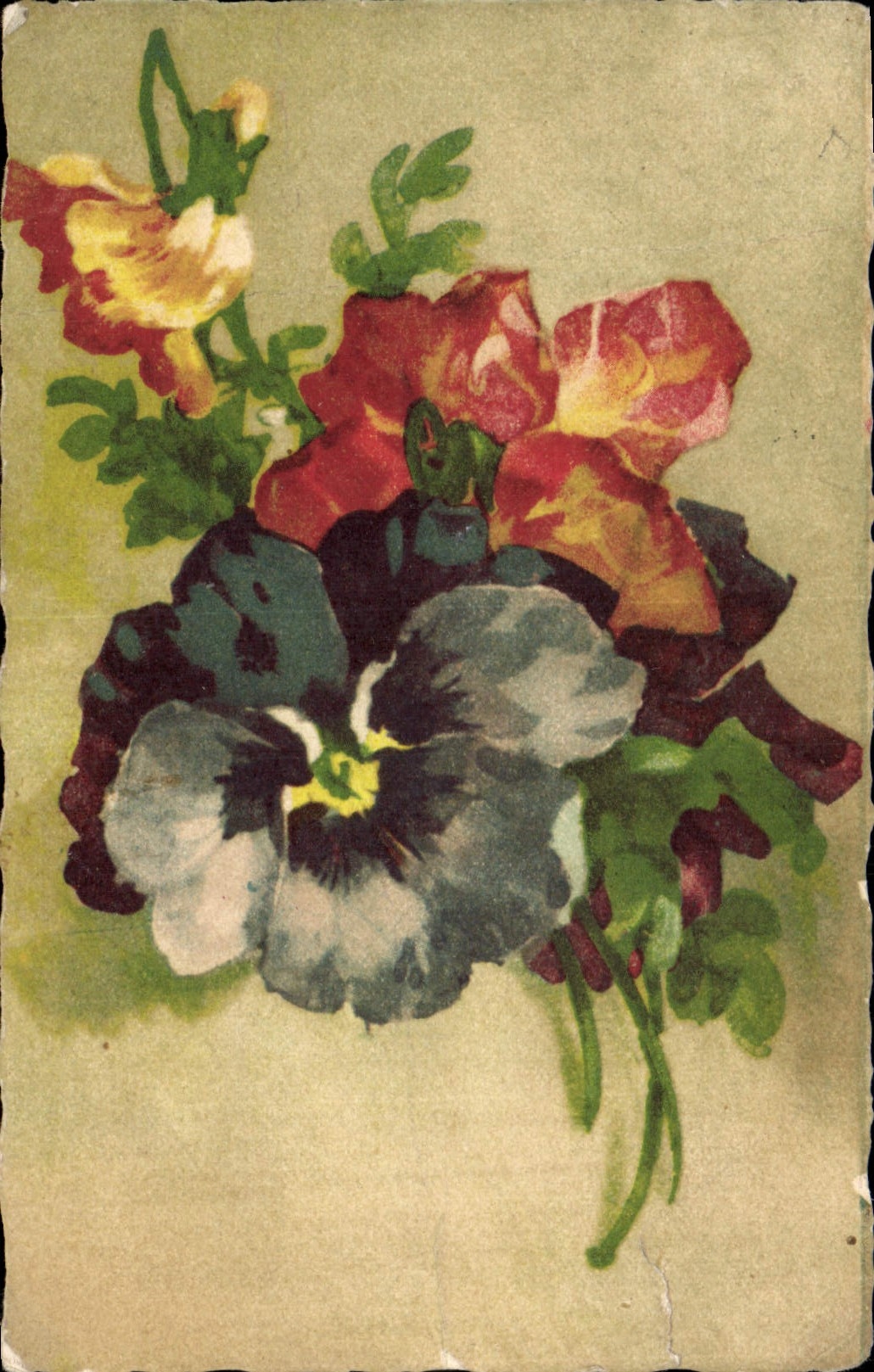 CPA Fantaisie Fleurs 