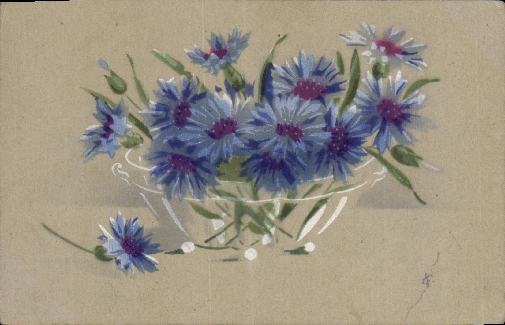 CPA Fantaisie Fleurs 