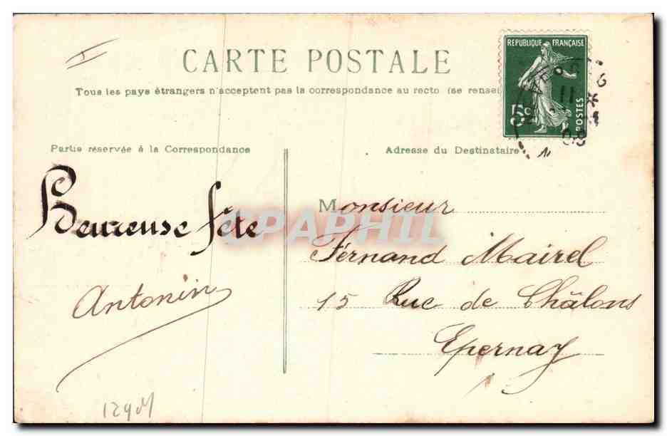 CPA Fantaisie Fleurs  — Verso