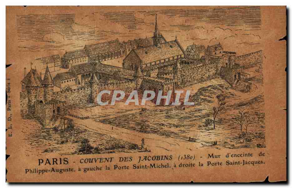 Paris - Couvent des Jacobins (1380) - Mur d'enceinte de la Porte Saint-Jacques