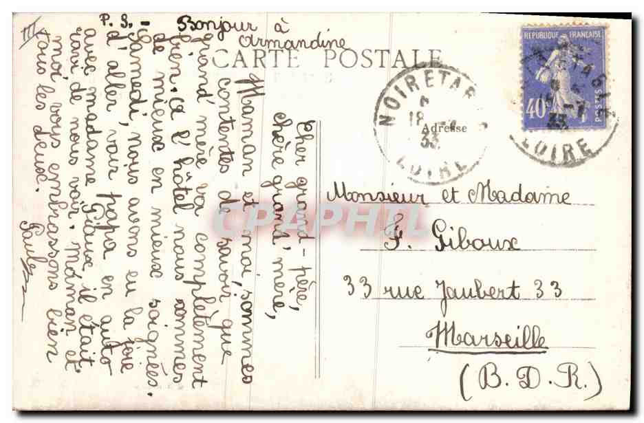 CPA Ville Chateau  — Verso