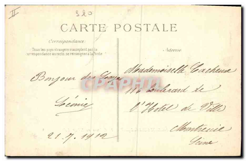 CPA Saint Germain en Laye Le chateau au 18Eme  — Verso