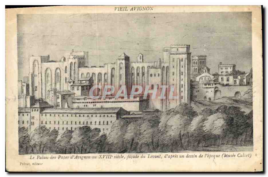 CPA Vieil Avignon Le palais des Papes d'Avignon au 18eme 