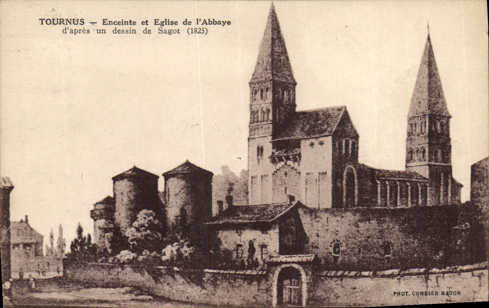 CPA Tournus Enceinte et eglise de l'abbaye 125 