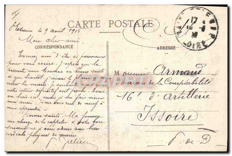 CPA Saint Etienne  — Verso
