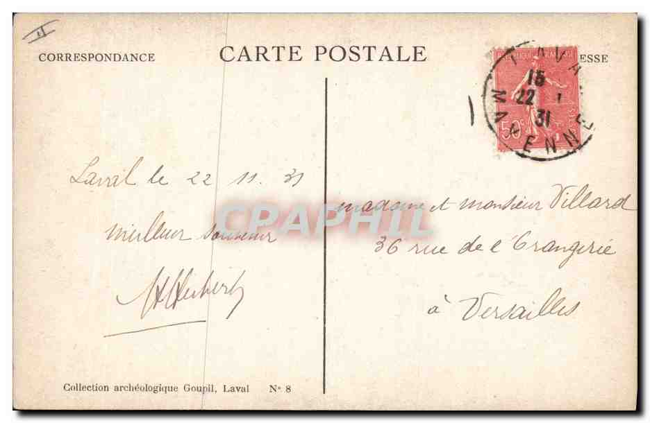 CPA Aveniere  — Verso