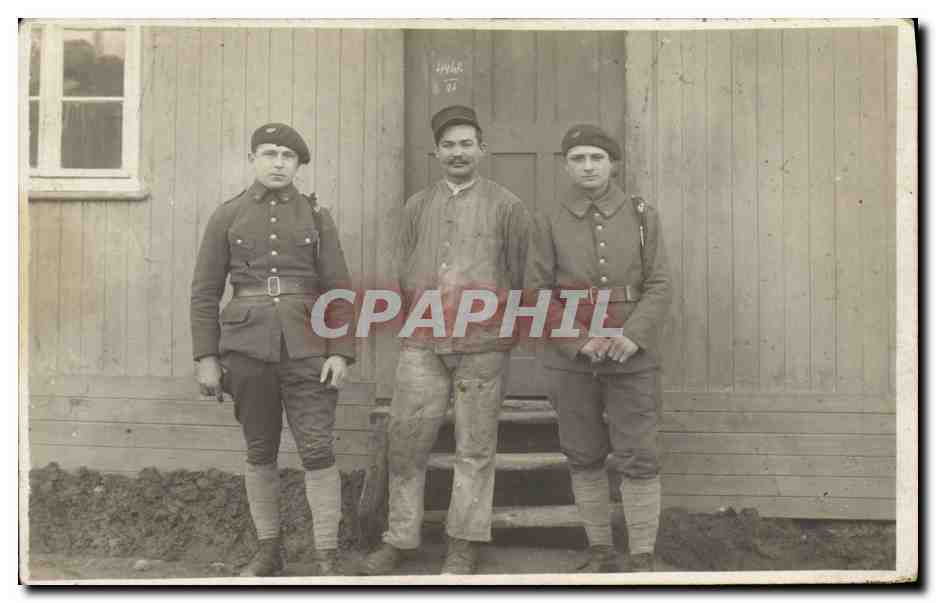 CARTE PHOTO Militaria Chasseurs Alpins 