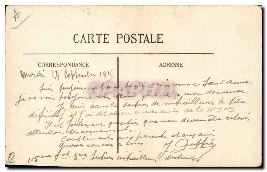 CPA Militaria Chasseurs Alpins Le 65 de montagne en action dans les Vosges  — Rückseite