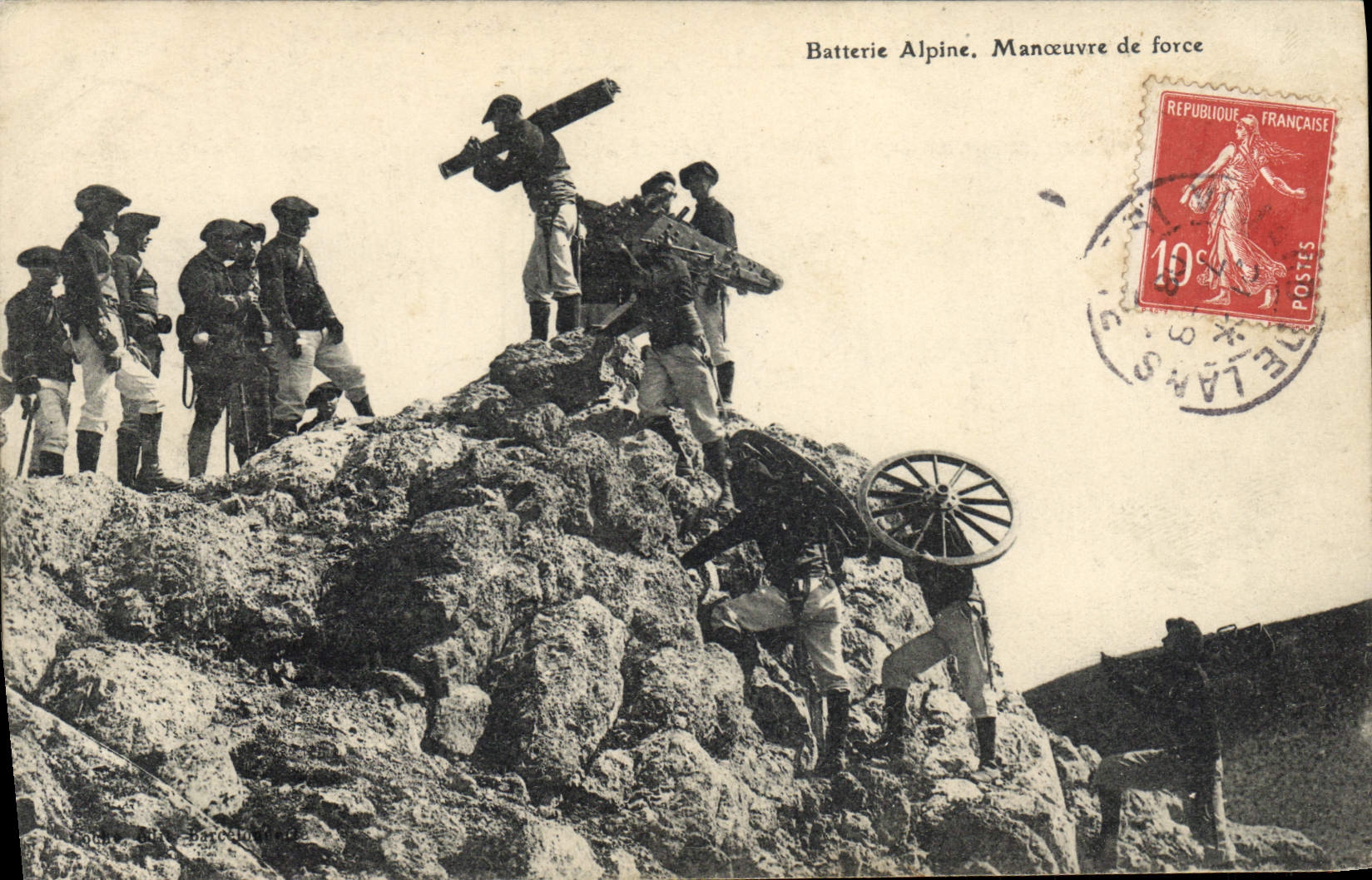 Batterie Alpine. Manœuvre de force — Éditeur non visible, n° de série non lisible