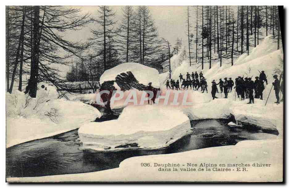 Dauphiné - Nos Alpins en marches d'hiver dans la vallée de la Clairée - E.R. n°936