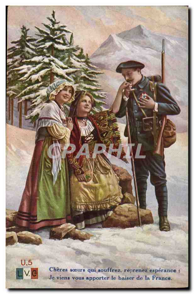 Sœurs alpines et soldat — U.S. L.V.C. — édition U.S. L.V.C.