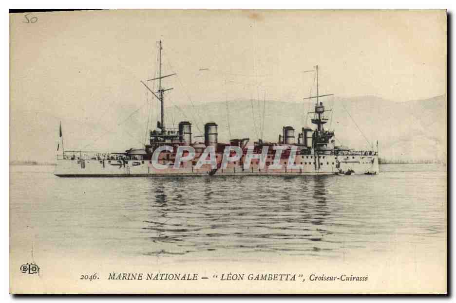 Marine Nationale — "Léon Gambetta", Croiseur-Cuirassé — Éditeur ELD, n° 2046