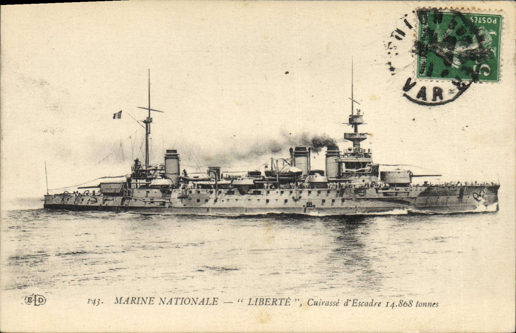 Cuirassé d'Escadre "Liberté" — Marine Nationale — 14.868 tonnes — Éditeur ELD, n° 143