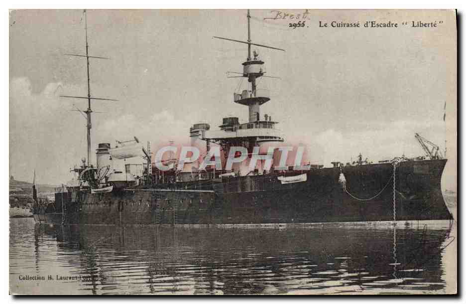 CPA Bateau Le cuirasse d'escadre Liberte 