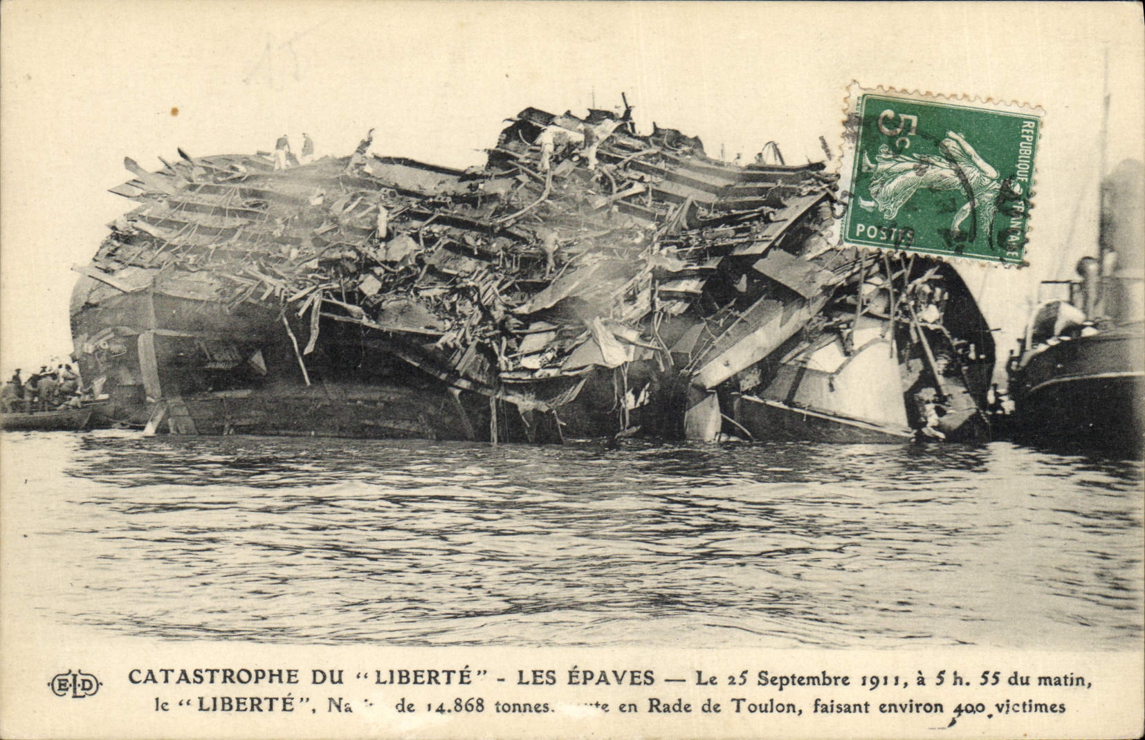 Catastrophe du "Liberté" — Les épaves — Éditeur E.P.D. n° 33