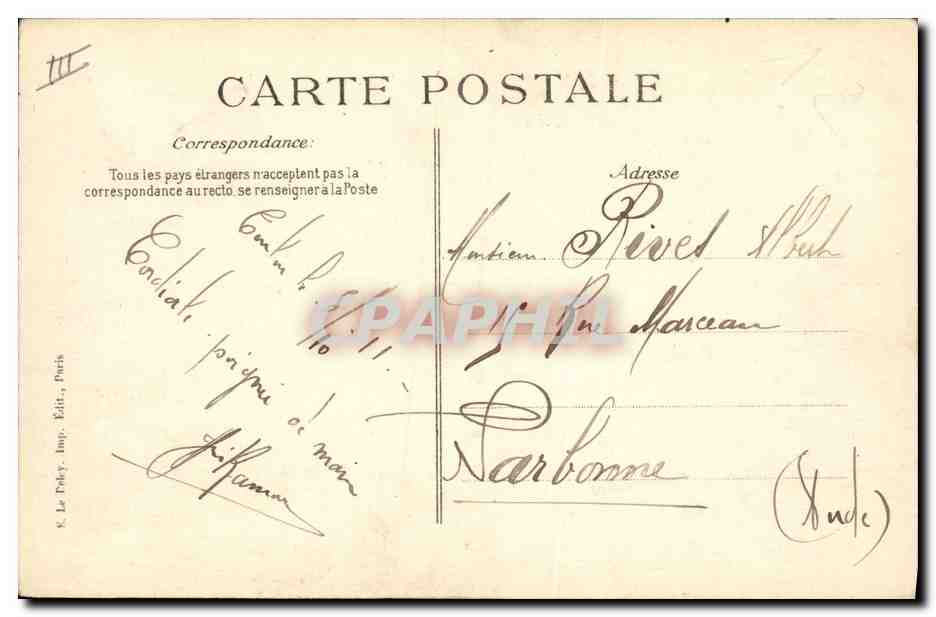 Catastrophe du "Liberté" — Les épaves — Éditeur E.P.D. n° 33 — Verso
