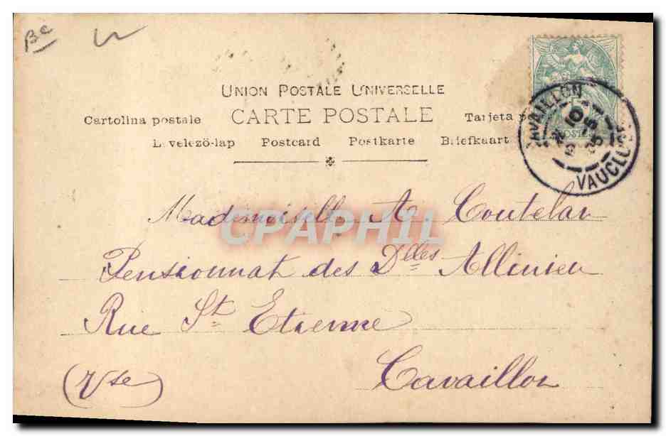 Cléde Mérode — Portrait en costume oriental — Suganne, Paris, N° 14 — Reverso