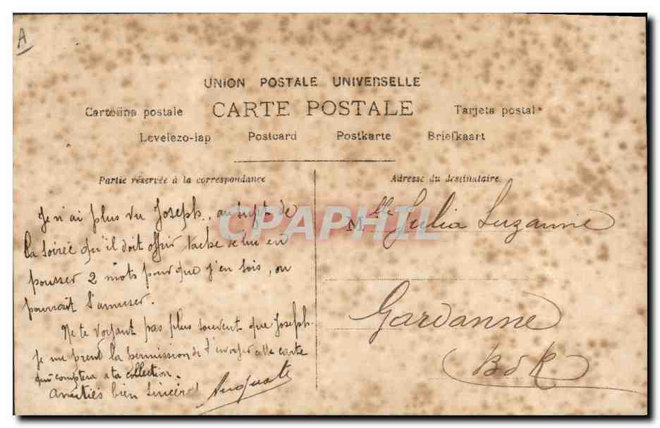 Jeune femme en robe à motifs — pose devant un fauteuil sculpté — Neutinger, Paris, série 914 — Reverso