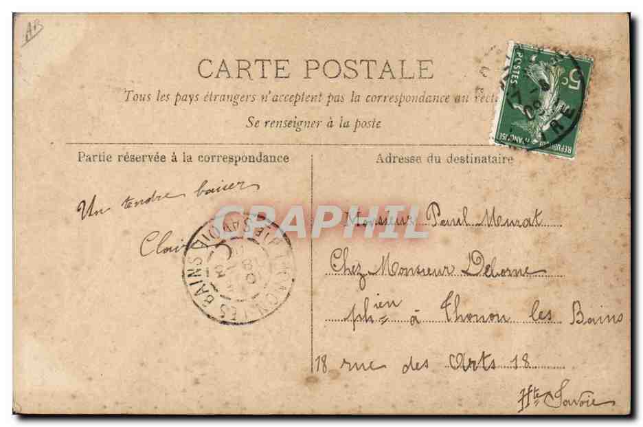 C. DE MÉRODE — Ritratto della ballerina — Fotografo Raoult, Parigi, n° 1886 — Verso