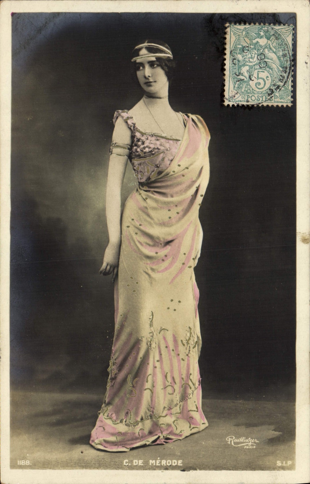 C. de Mérode — Portrait en robe orientale — Paul Luger, Paris, S.I.P., n° 1188