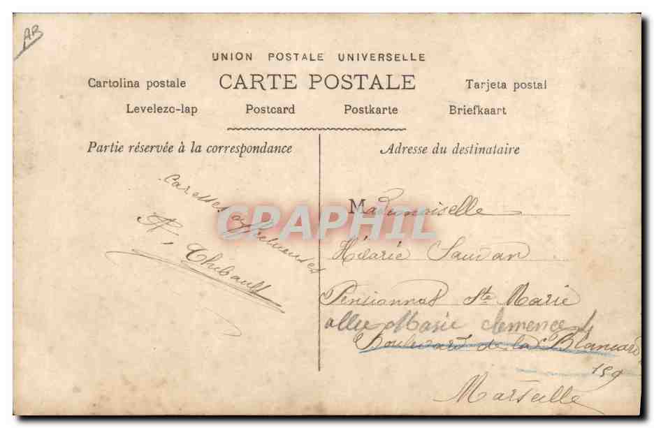 C. de Mérode — Portrait en robe orientale — Paul Luger, Paris, S.I.P., n° 1188 — Achterkant