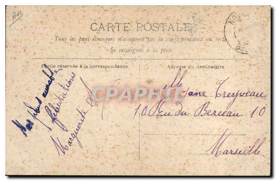 C. de Mérode — Portrait en robe élégante — Raoulliger, Paris, S.I.P. n° 1188 — Achterkant