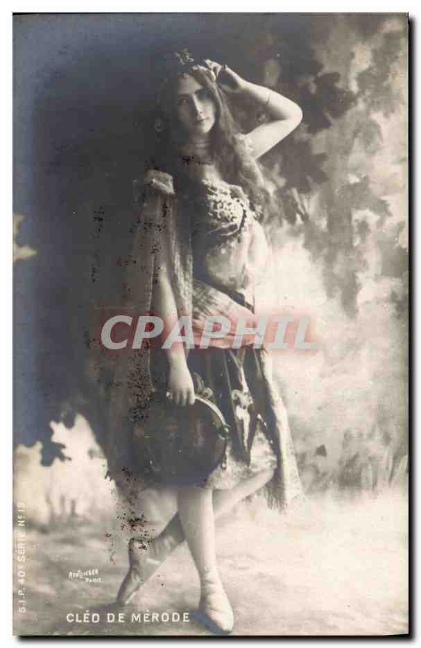 Cléo de Mérode — pose en extérieur — éditeur André Groux, Paris, série S.P. 1085