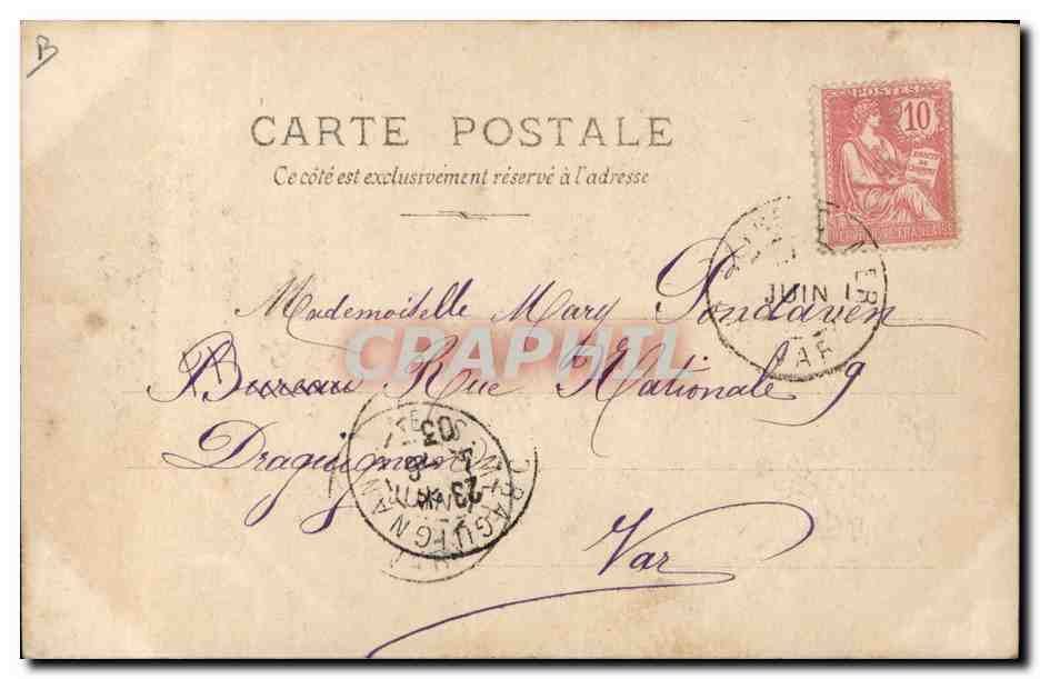 Jeune femme en robe jaune — Reutinger Paris n°15 — Verso
