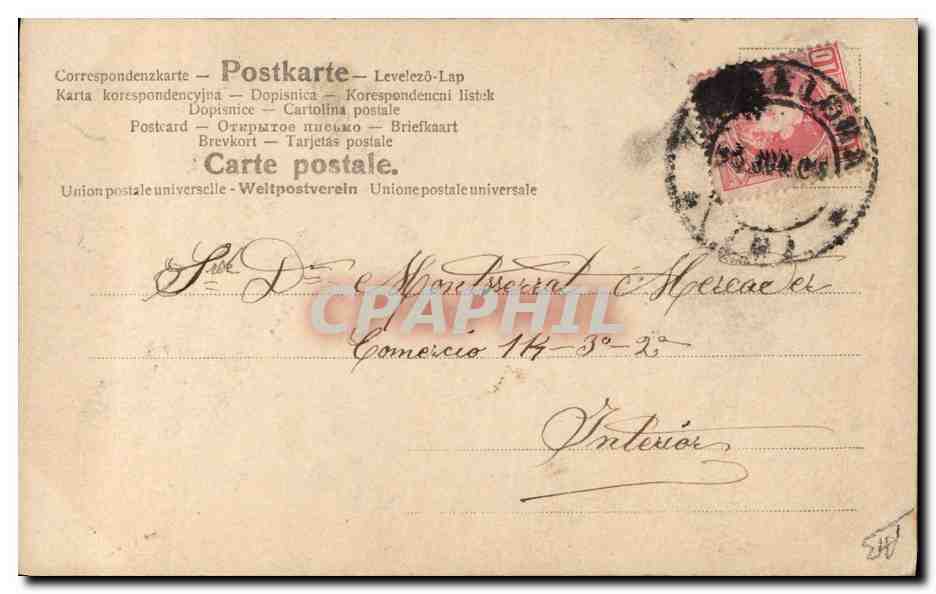 Cléo de Mérode — Ritratto — Revolinger Paris, n° 7297 — Verso