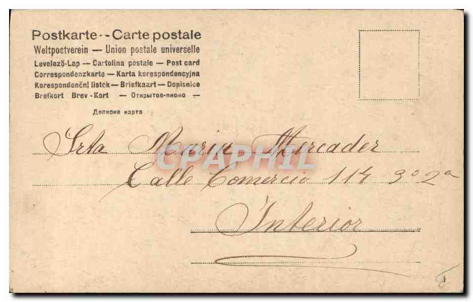 Cléo de Mérode — Ritratto — Ruttinger Paris n°7084 — Verso