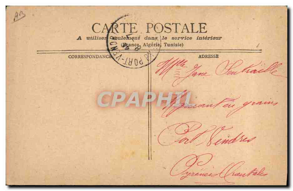 Cléo de Mérode — Danzatrice dell'Opéra — M.J.S. — Verso