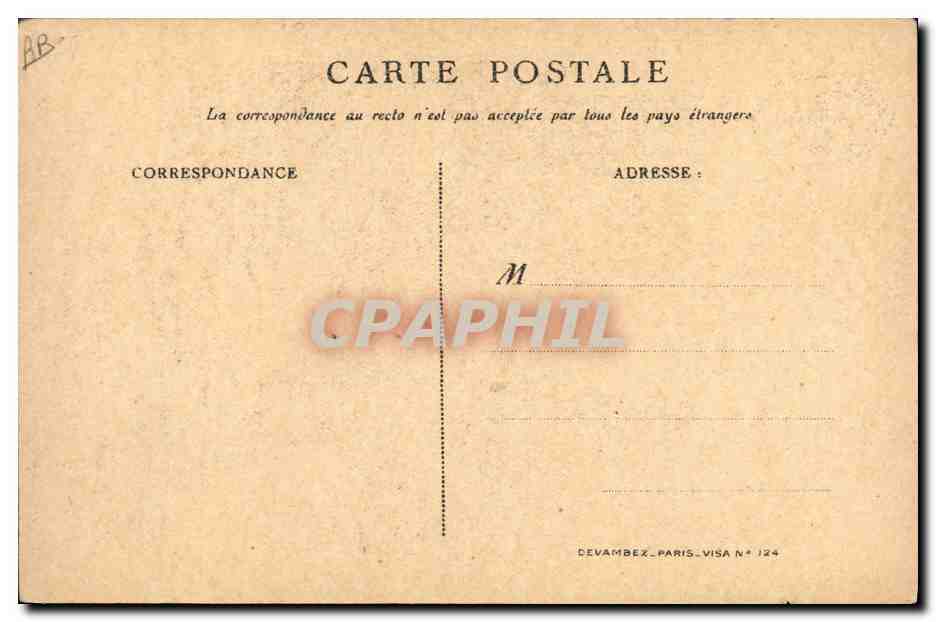 CPA Folklore Alsace Militaria — Verso