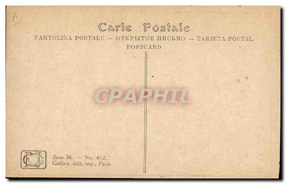 CPA Folklore Alsace Enfant — Verso