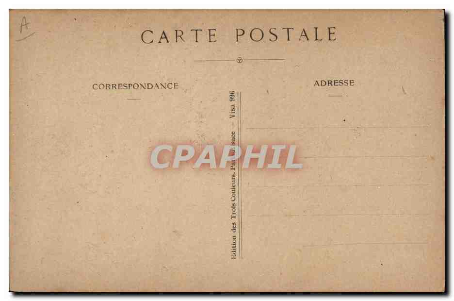 CPA Folklore Alsace Vive la France ! — Verso
