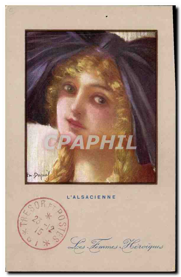 CPA Folklore Alsace L'Alsacienne Les femmes heroiques