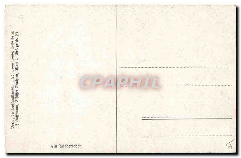 CPA Folklore Alsace Alsaciennes — Verso