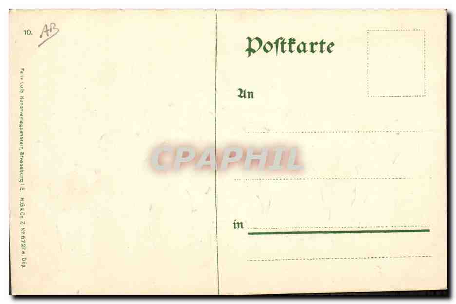 CPA Folklore Alsace Bal champetre en Alsace  — Verso