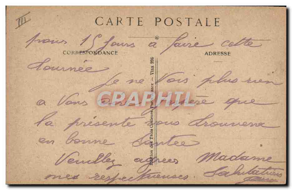 CPA Folklore Alsace La lecon d'histoire de France — Verso
