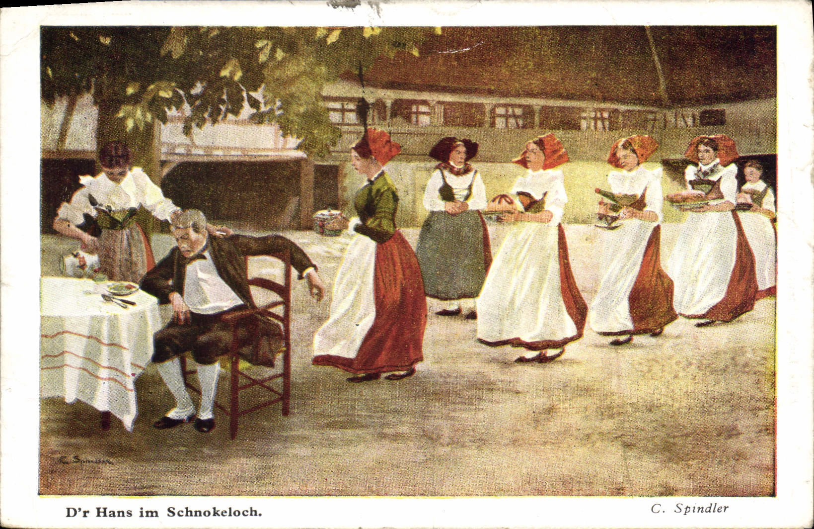 CPA Folklore Alsace Dr Hans im Schnokeloch