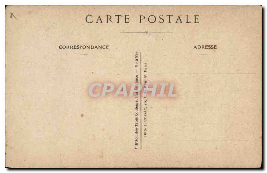 CPA Folklore Alsace  — Verso