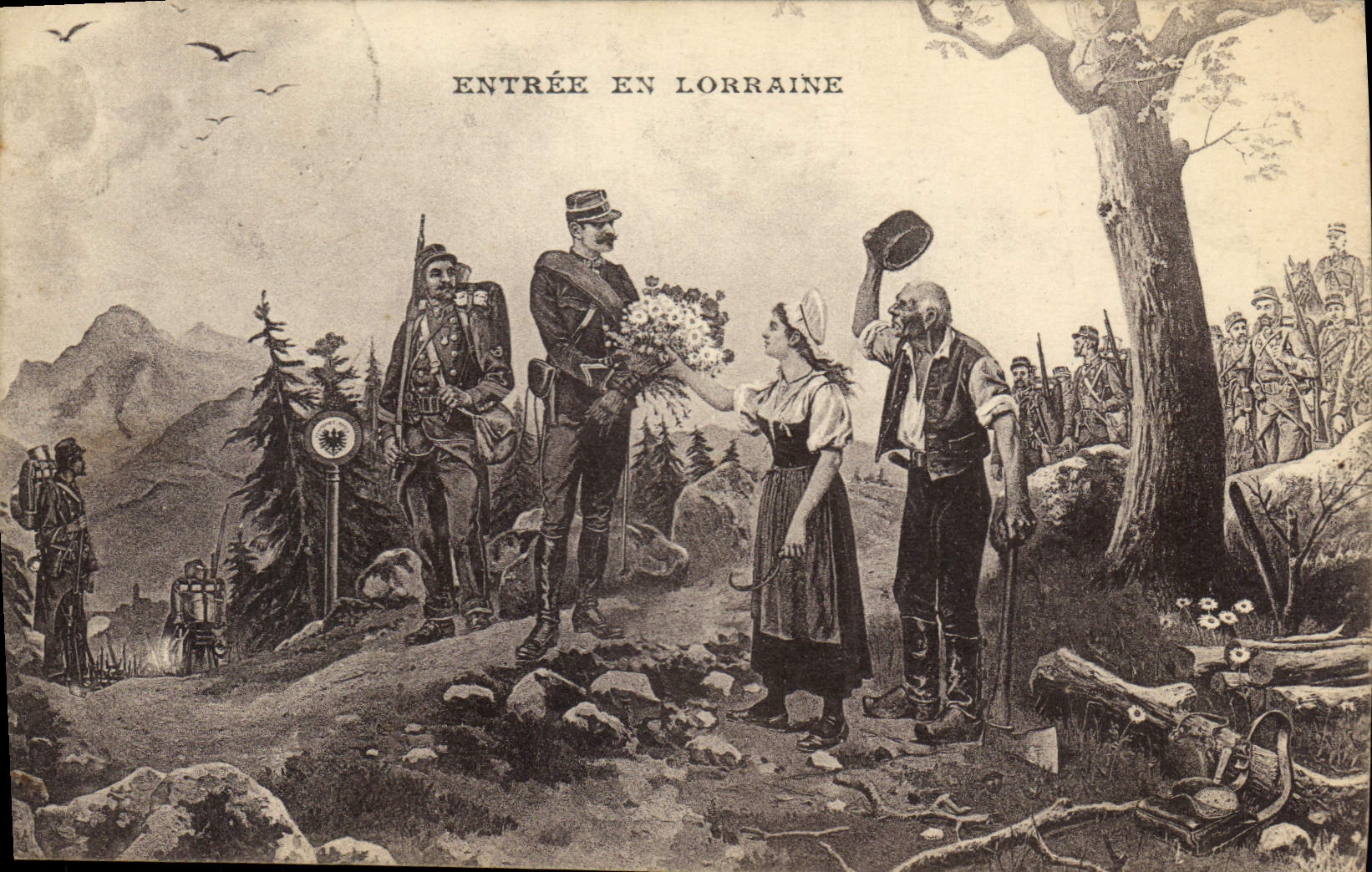 CPA Folklore Entree en Lorraine 